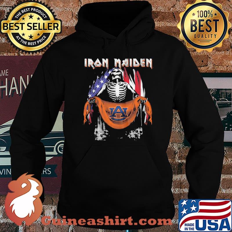 Skeleton iron maiden auburn tigers logo american flag independence day s Hoodie