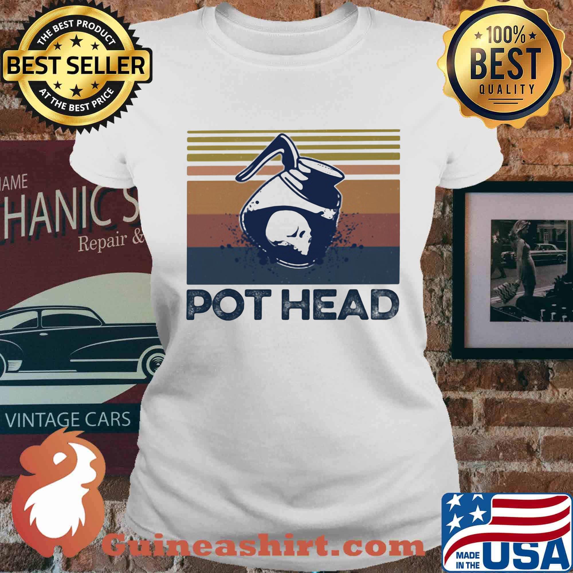 Skull teapot head vintage retro s Ladies tee