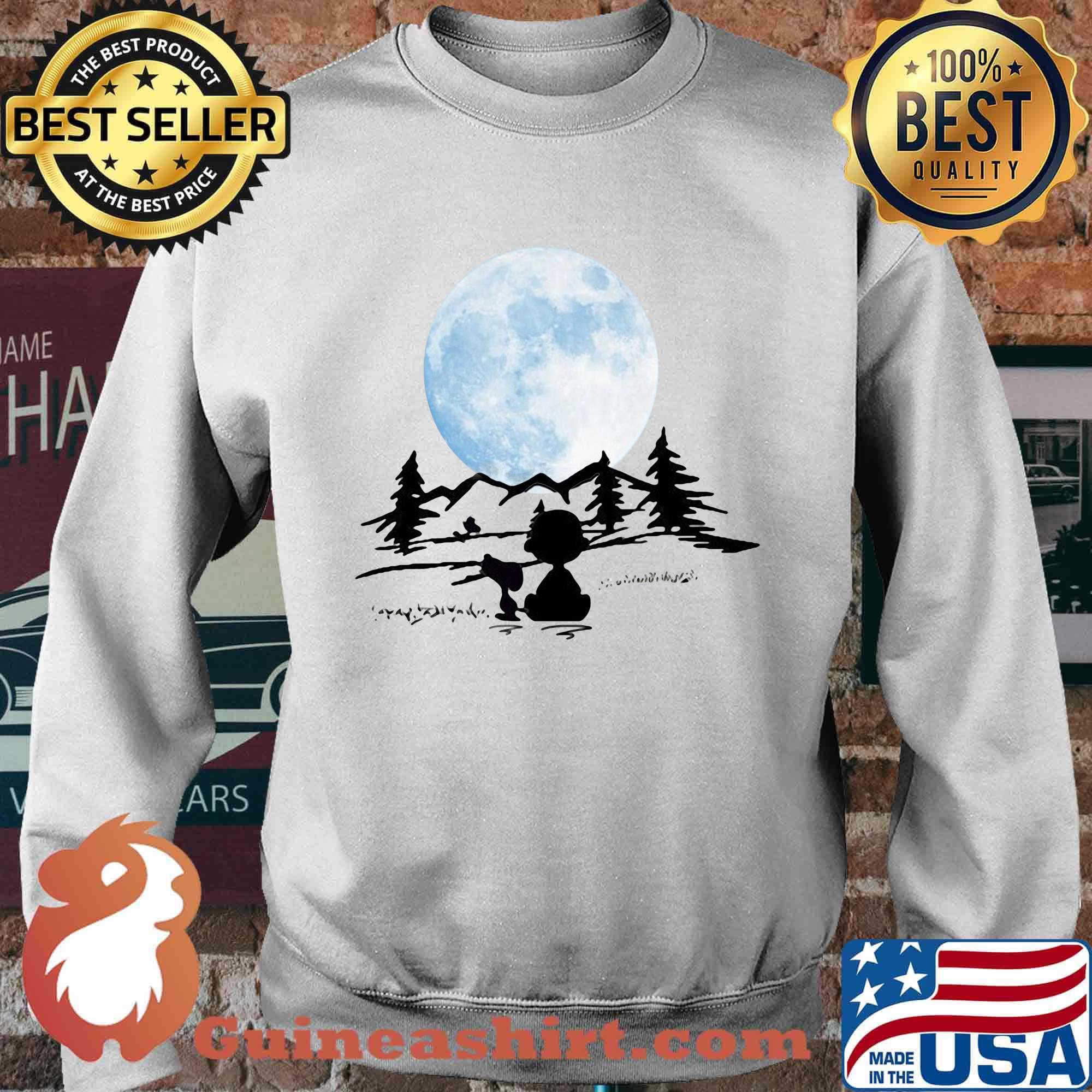 Snoopy and charlie brown camping moon s Sweater