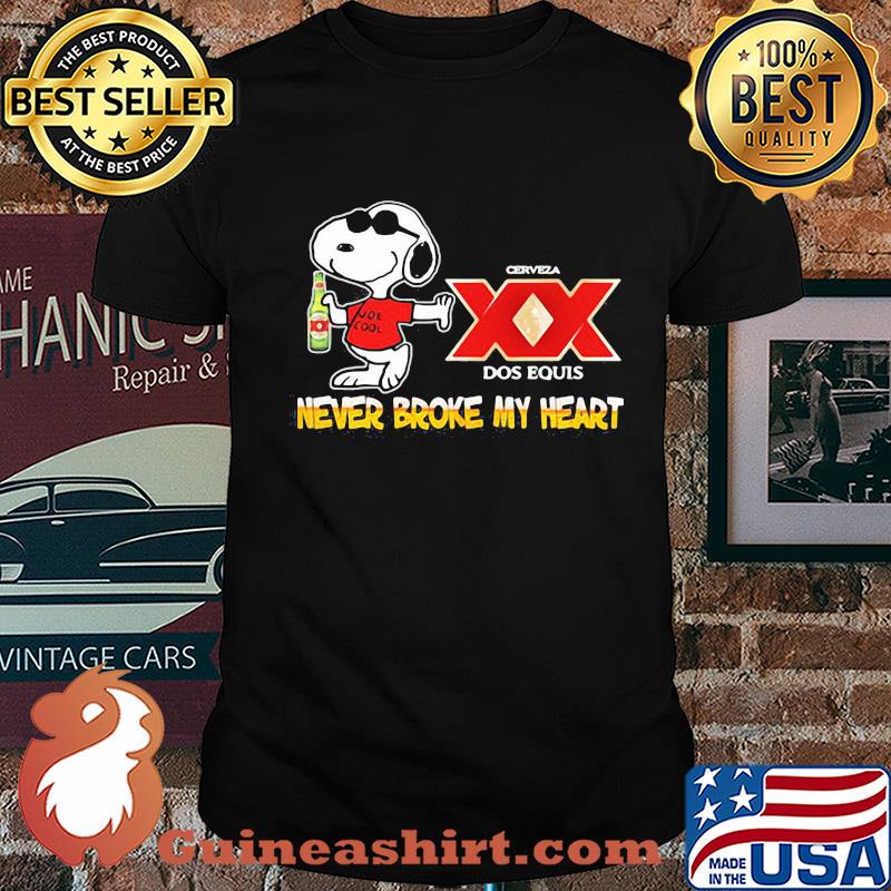 Snoopy cerveza xx dos equis beer never broke my heart shirt