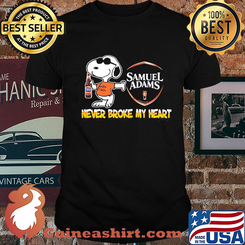 Snoopy samuel adams beer never broke my heart shirt