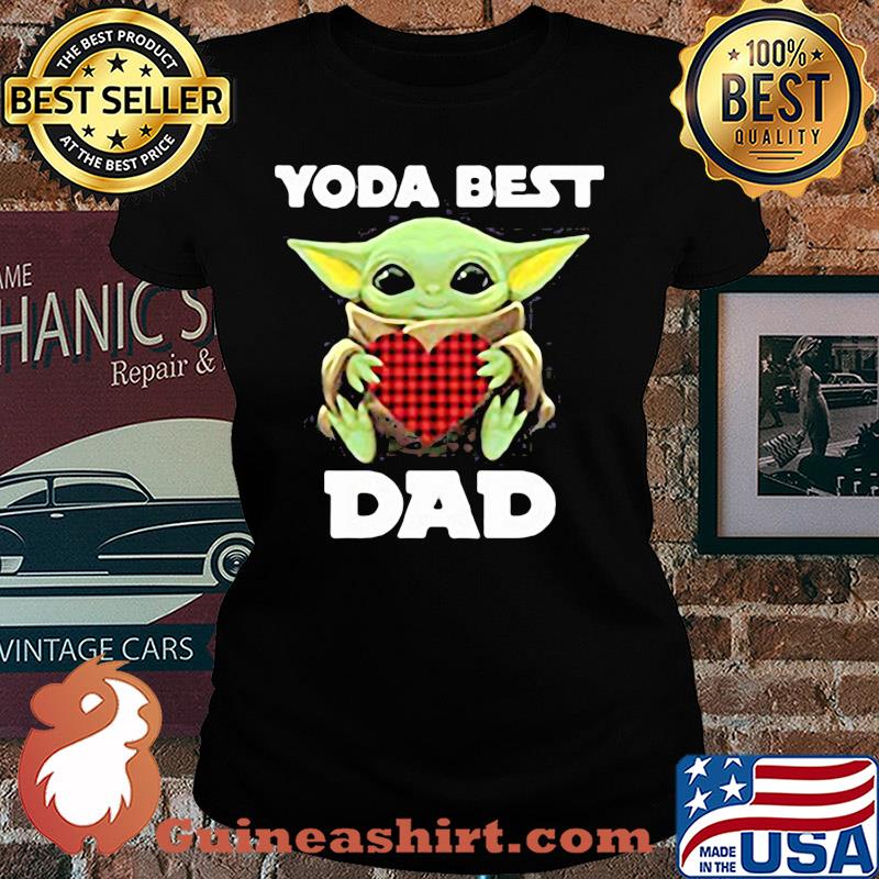 Star wars baby yoda best dad heart happy father's day s Ladies tee