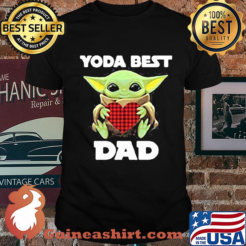 Star wars baby yoda best dad heart happy father's day shirt