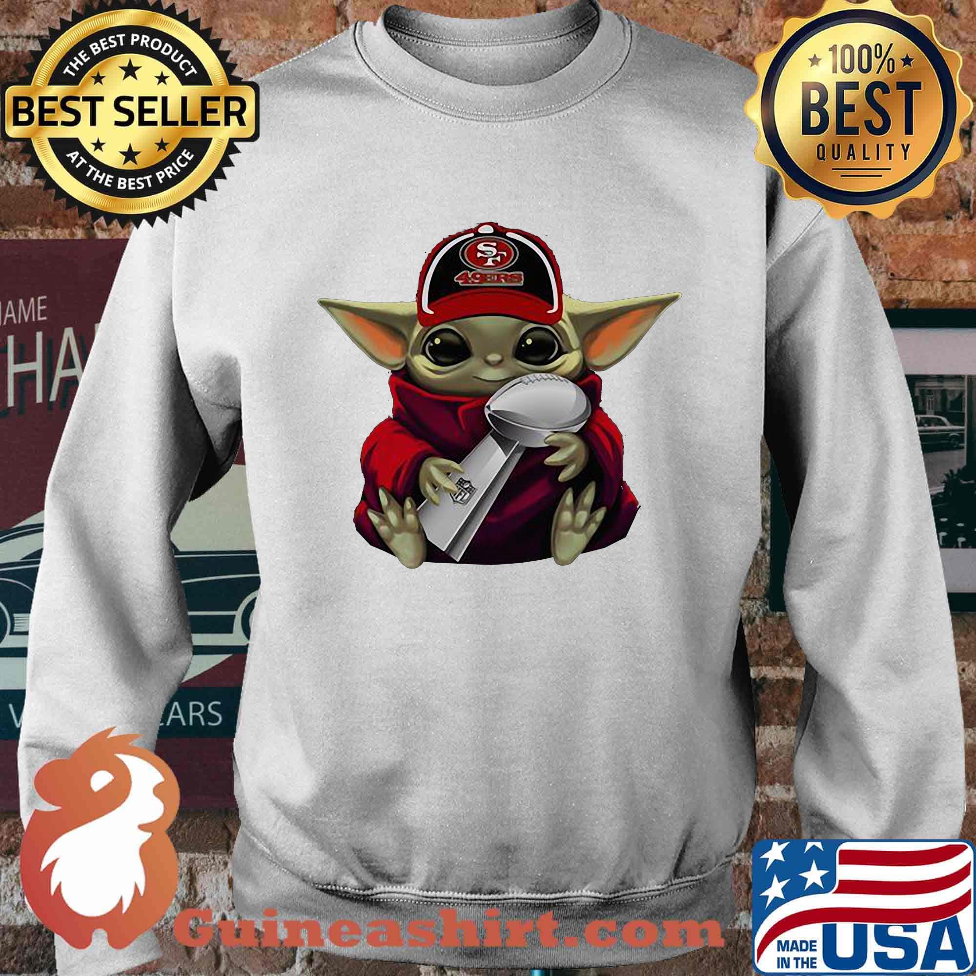 Star wars baby yoda hug san francisco 49ers champions s Sweater
