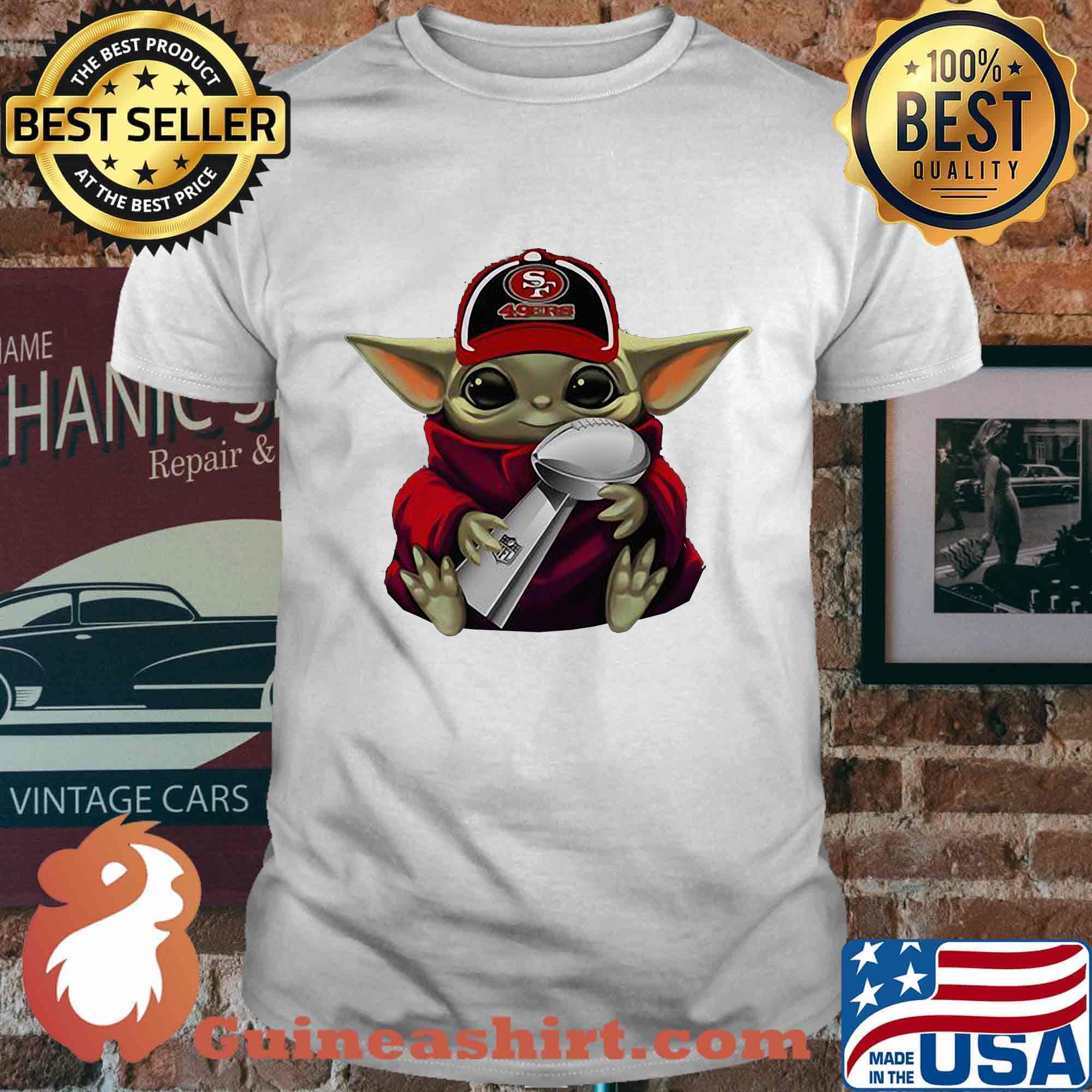 Star wars baby yoda hug san francisco 49ers champions shirt
