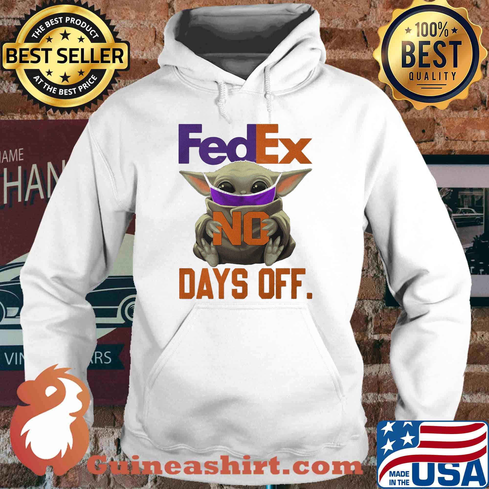 Star wars baby yoda mask fedex no days off s Hoodie