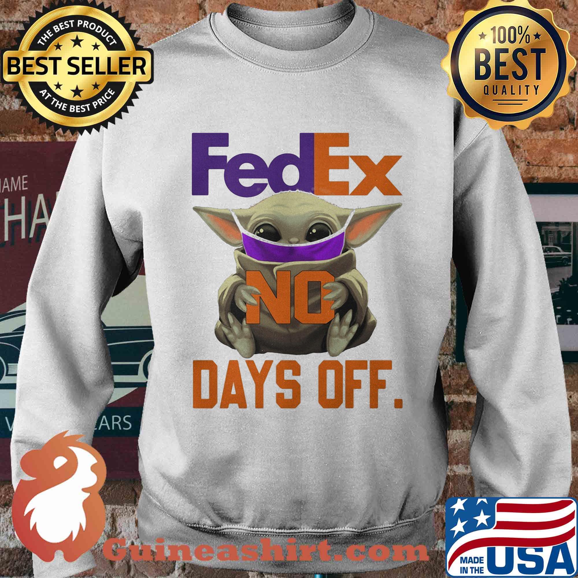Star wars baby yoda mask fedex no days off s Sweater