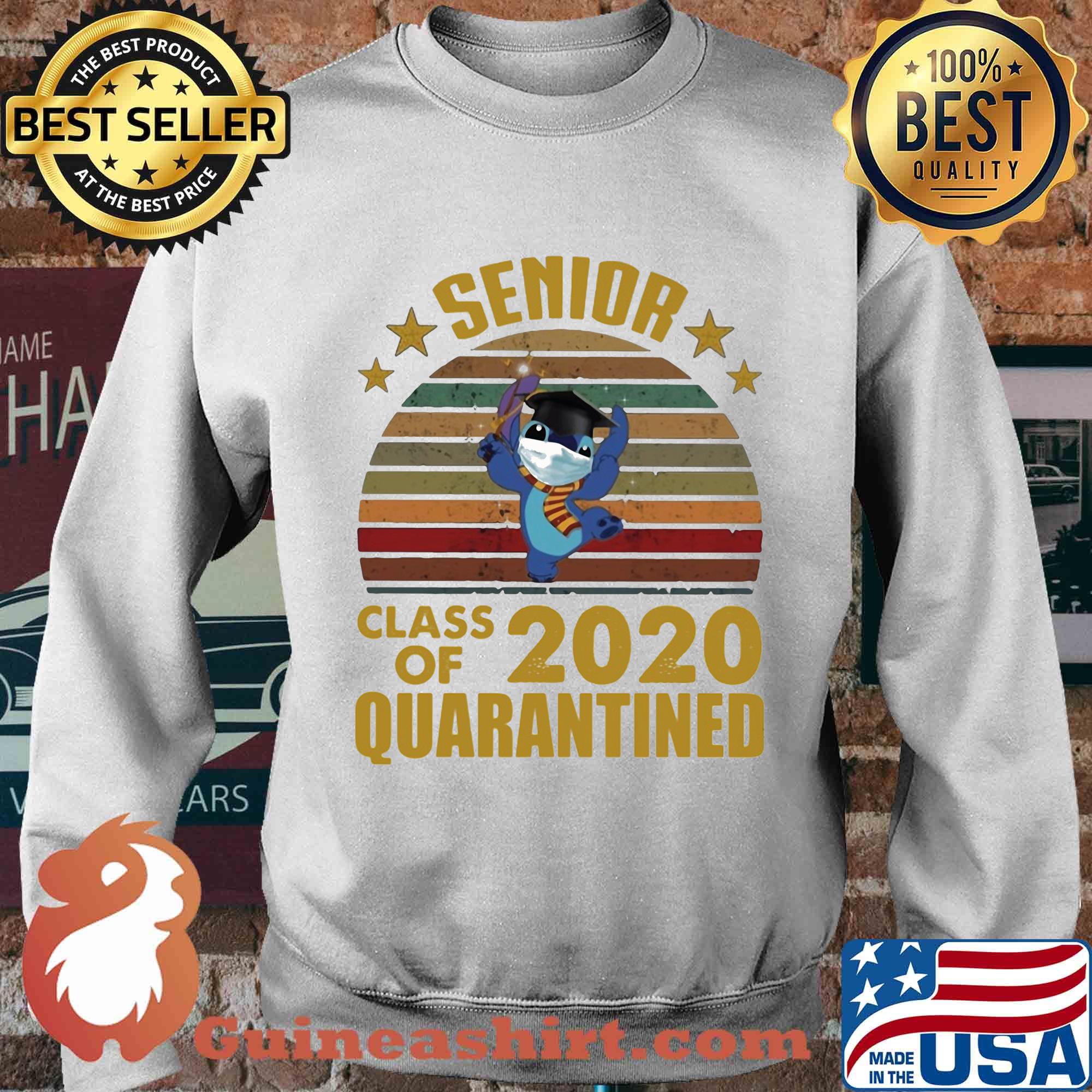 Stitch mask senior class of 2020 quarantined star vintage retro s Sweater
