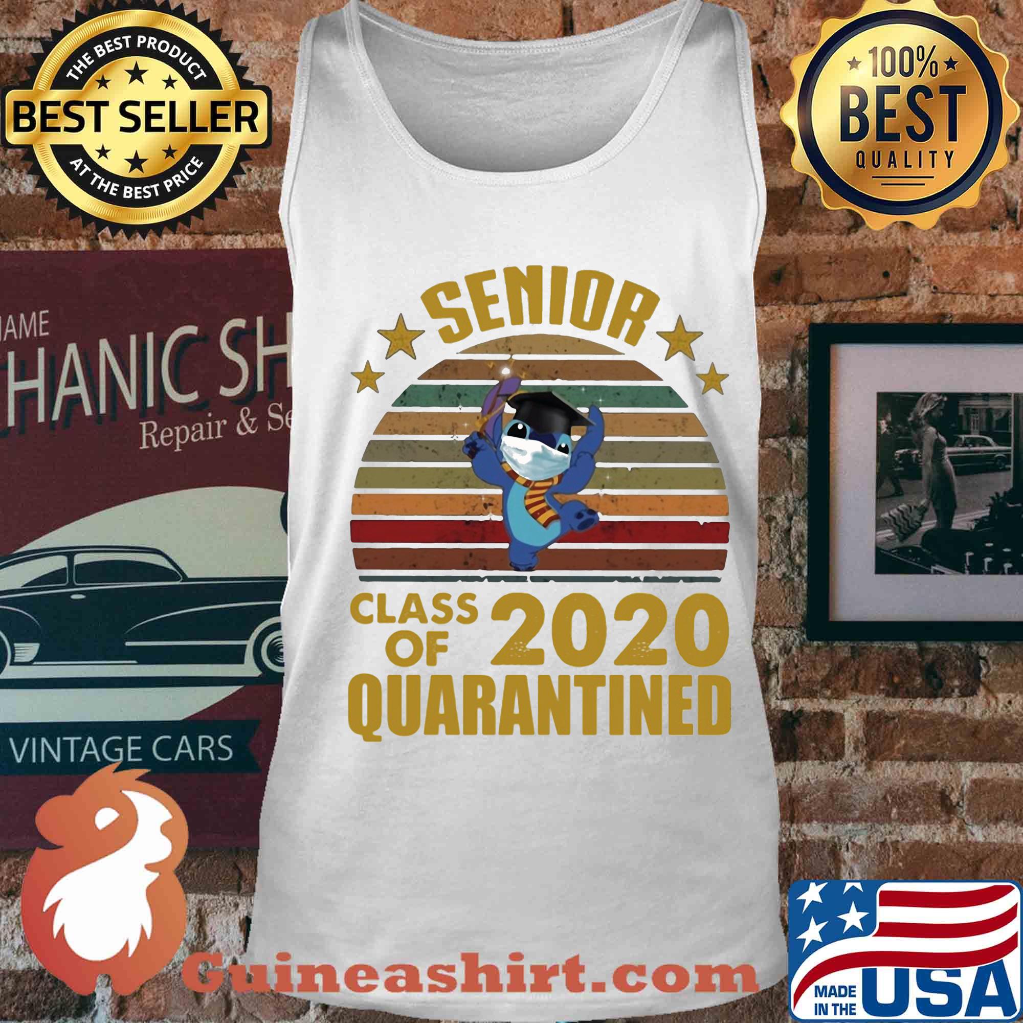 Stitch mask senior class of 2020 quarantined star vintage retro s Tank top
