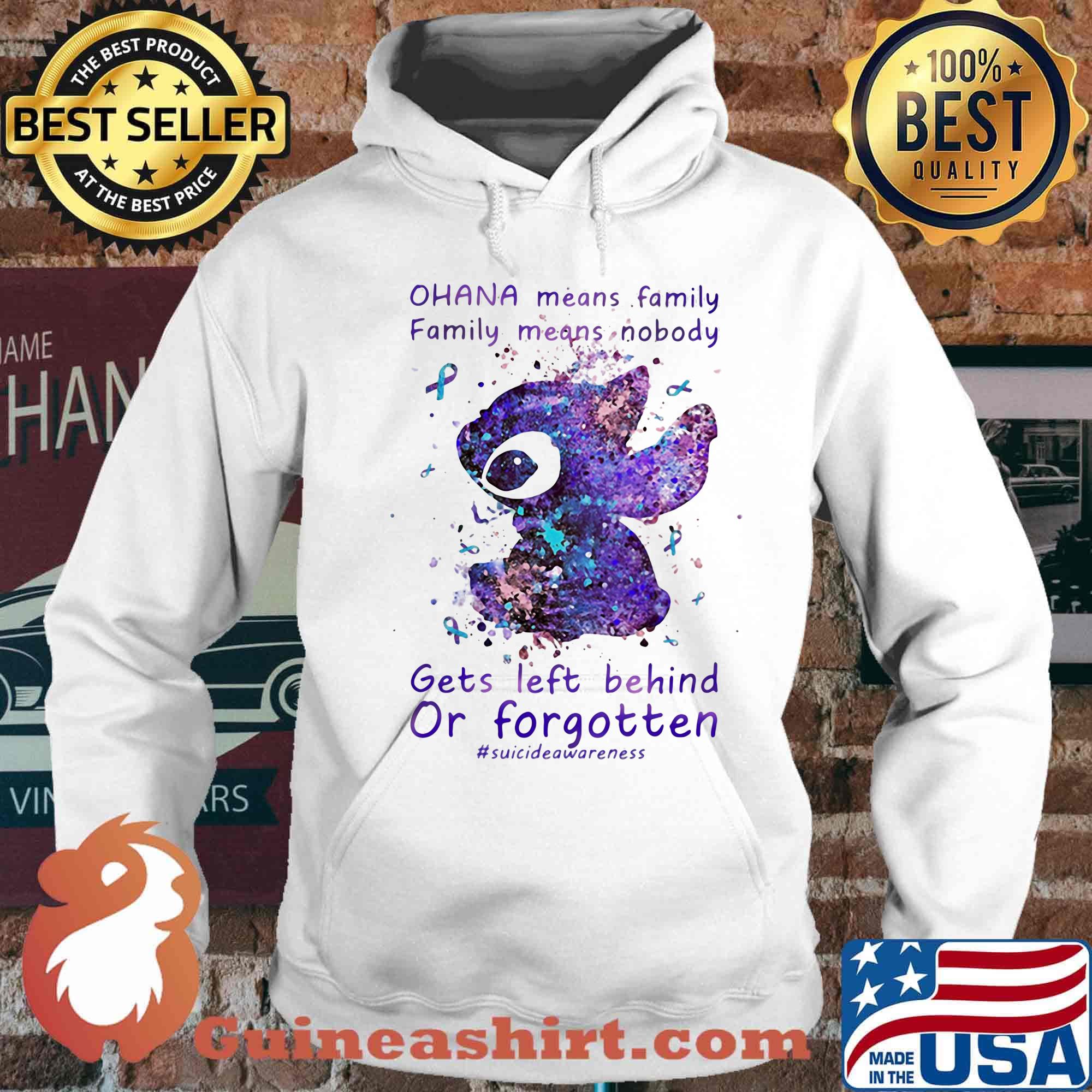 Stitch ohana means family cancer awareness s Hoodie