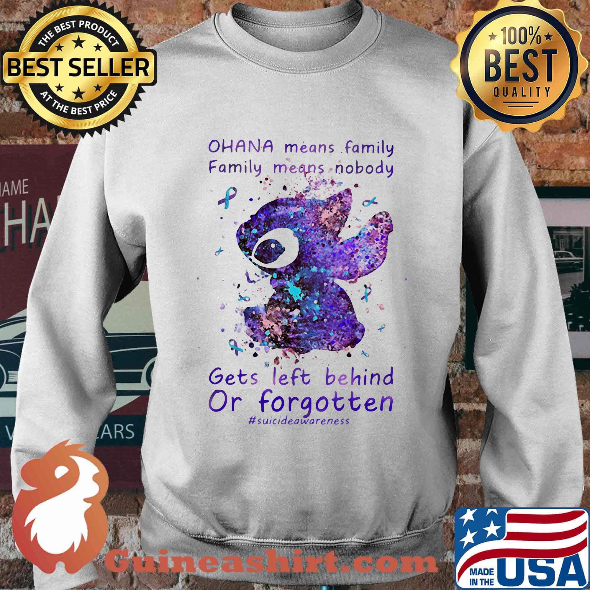 Stitch ohana means family cancer awareness s Sweater