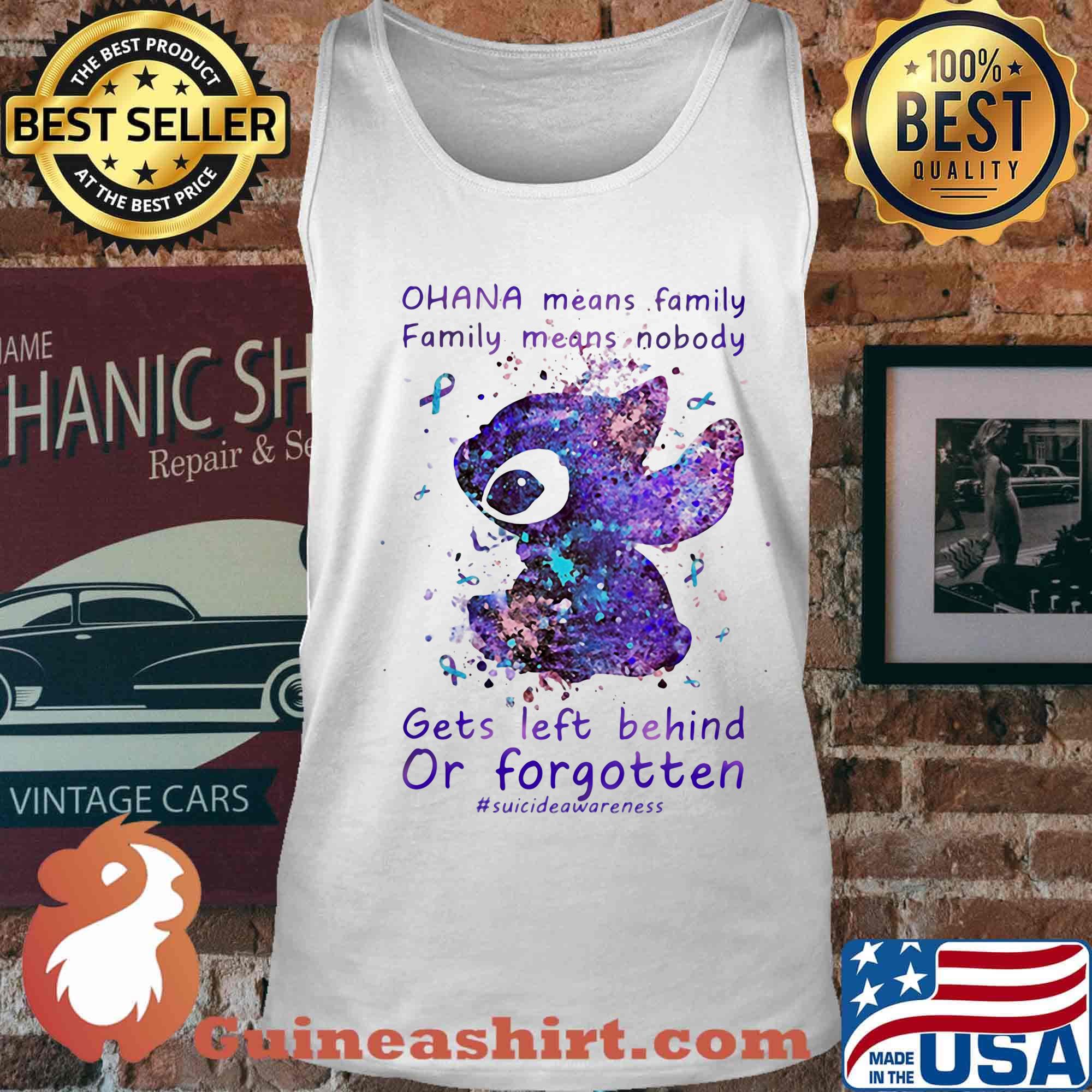 Stitch ohana means family cancer awareness s Tank top