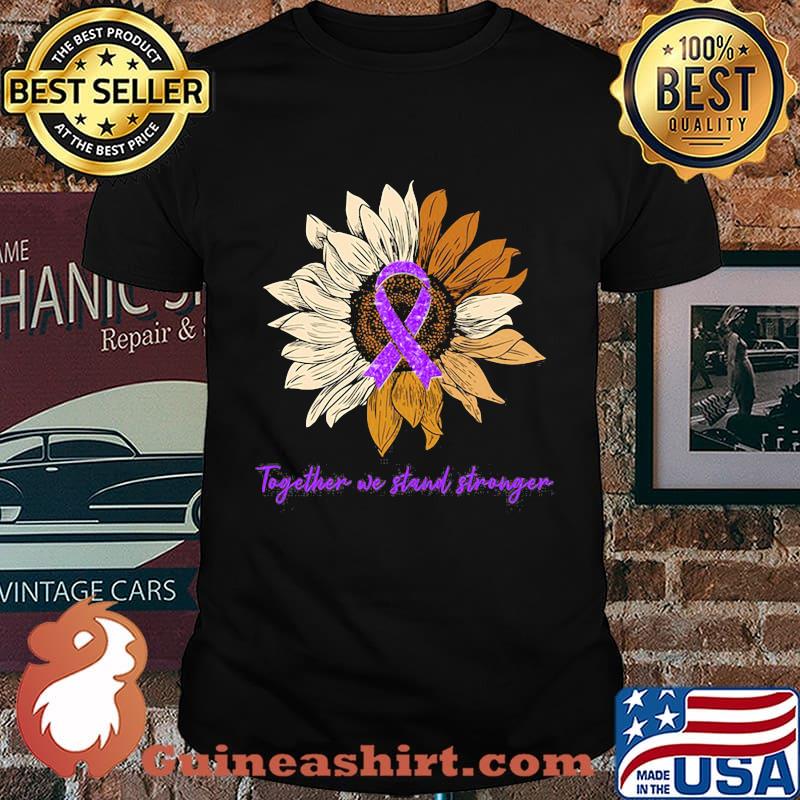 Sunflower together we stand stronger cancer awareness black lives matter shirt