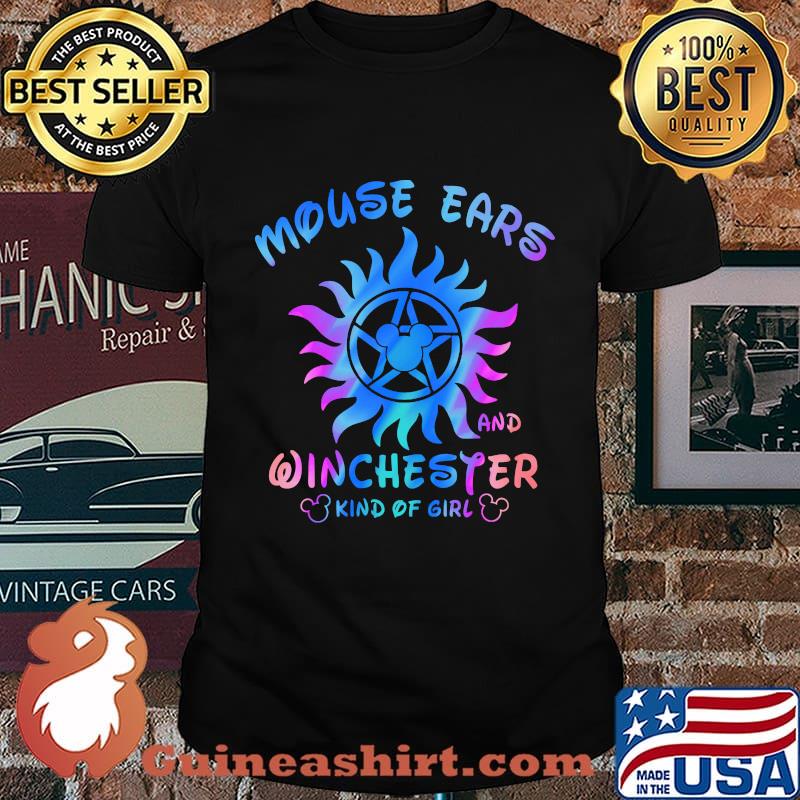 Supernatural mouse ears and winchester kind of girl shirt