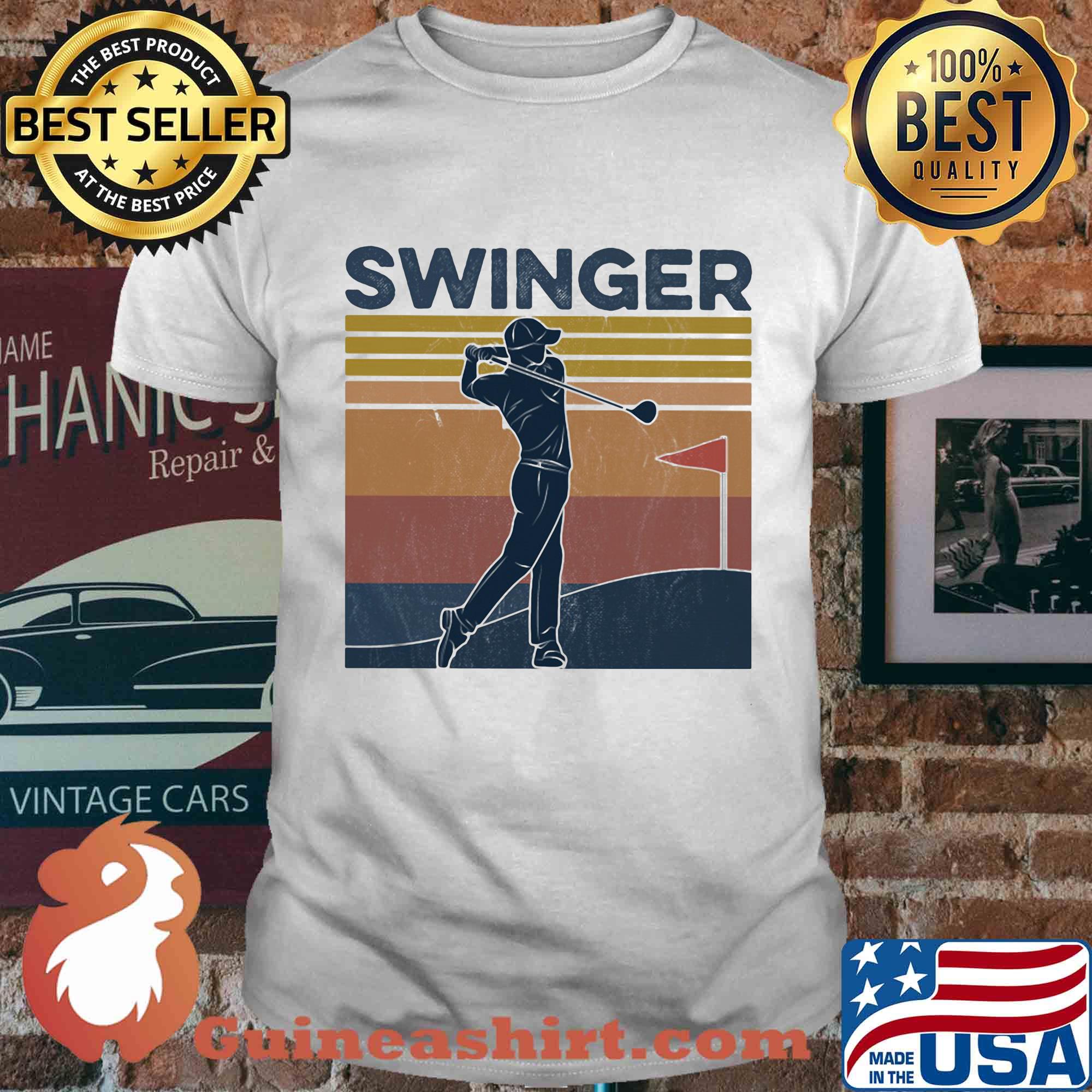 Swinger golf vintage retro shirt