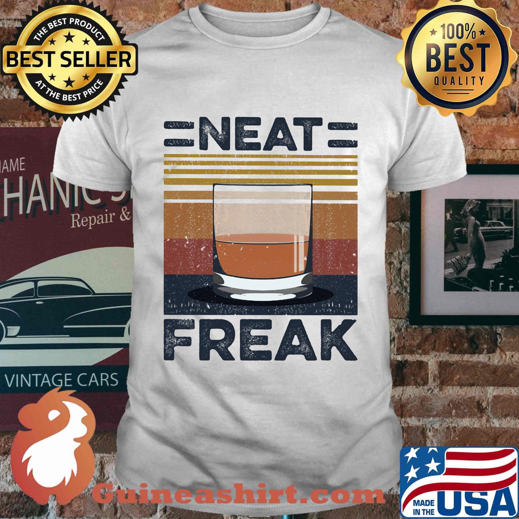Tea neat freak vintage retro shirt