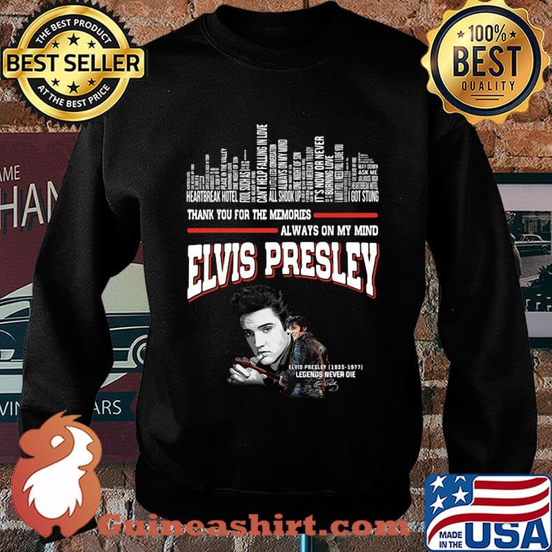 Thank you for the memories always on my mind elvis presley black s Sweater