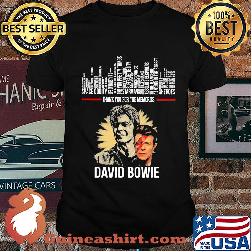 Thank you for the memories david bowie shirt