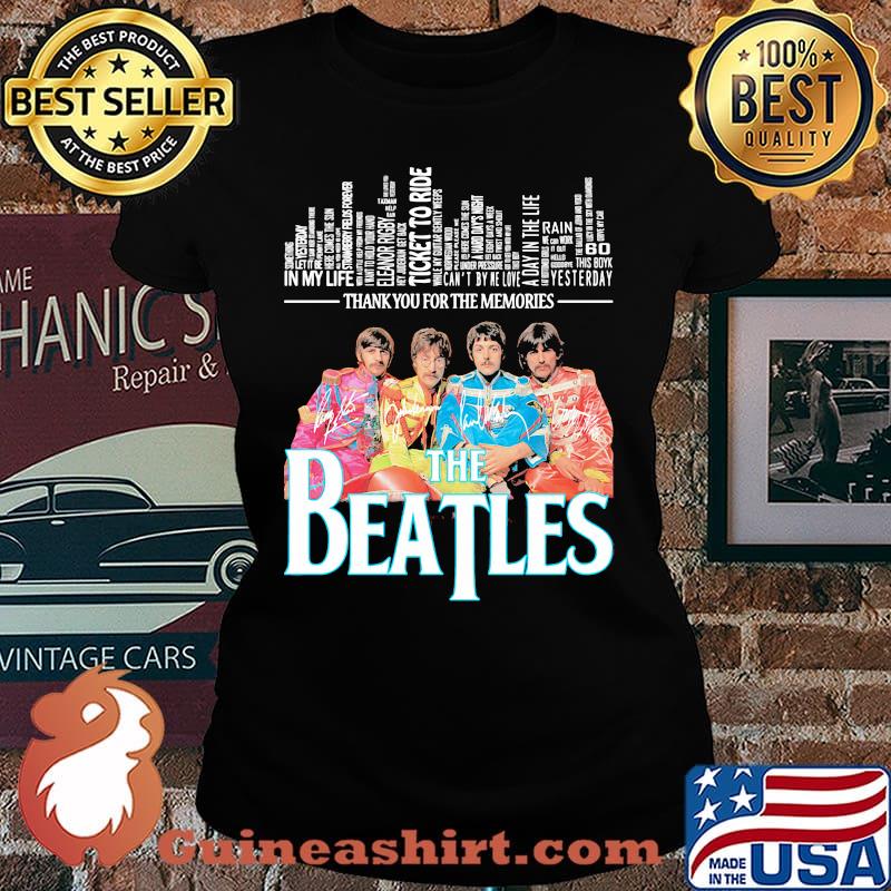 Thank you for the memories the beatles band signatures shirt