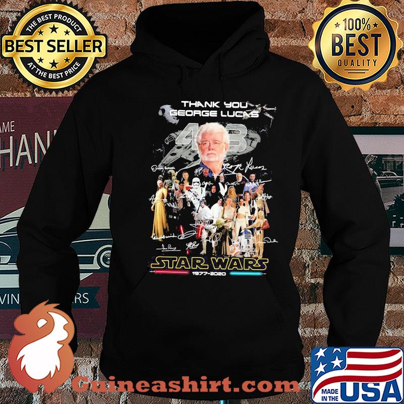 Thank you george lucas star wars 1977 2020 characters signatures s Hoodie