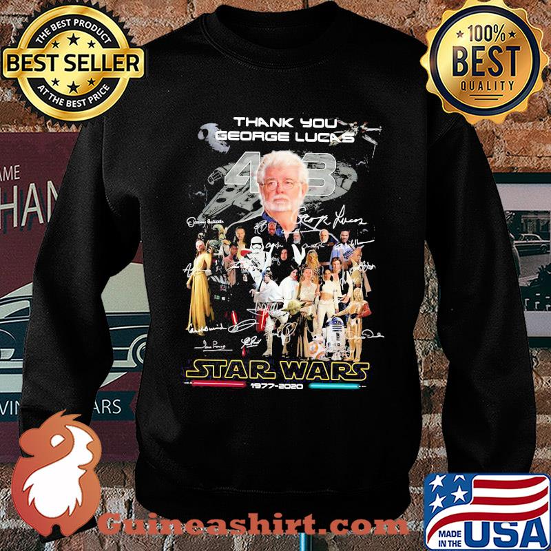 Thank you george lucas star wars 1977 2020 characters signatures s Sweater