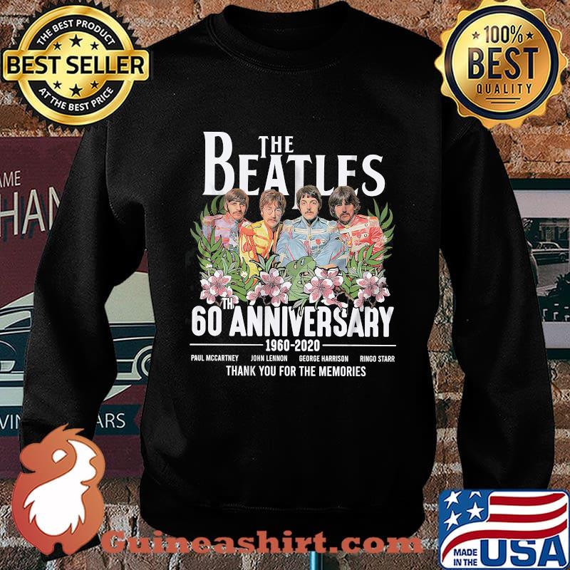 The beatles band 60th anniversary 1960 2020 thank you for the memories flowers s Sweater