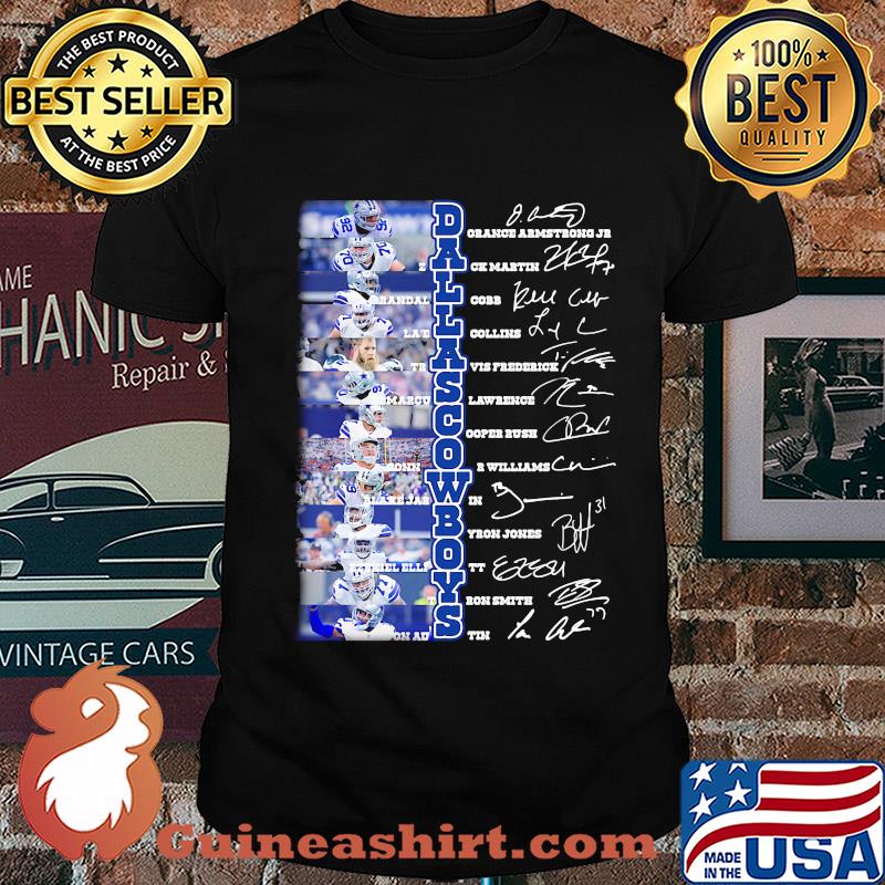 The Dallas Cowboys football team players signatures shirt