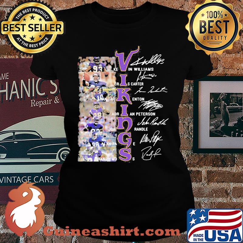 The minnesota vikings football team players signatures shirt