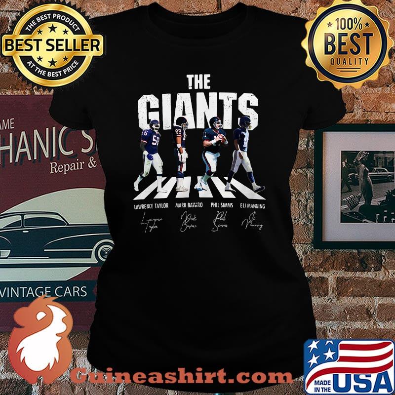 The new york giants football abbey road signatures s Laides tee