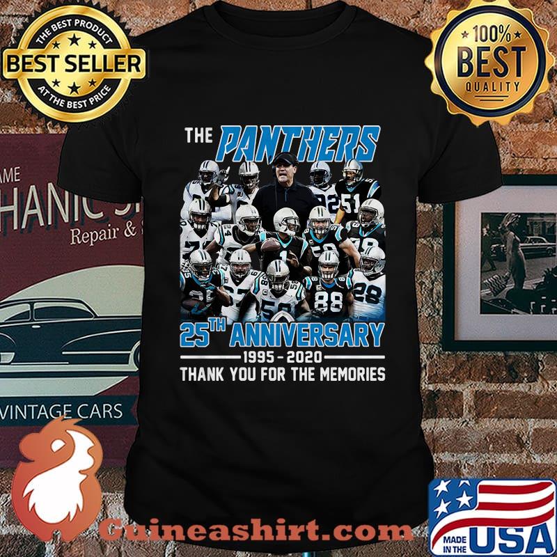 The panthers 25th anniversary 1995 2020 thank you for the memories shirt