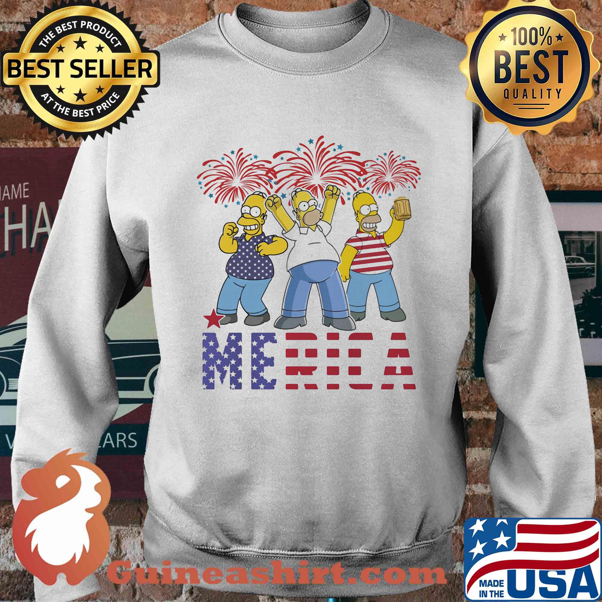 The simpsons merica firework american flag independence day s Sweater