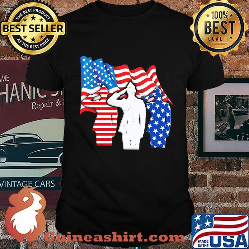 The Soldier Salutes American Flag Independence Day Shirt