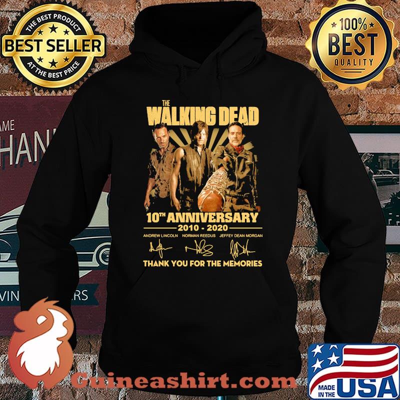 The walking dead movie 10th anniversary 2010 2020 thank you for the memories signatures s Hoodie
