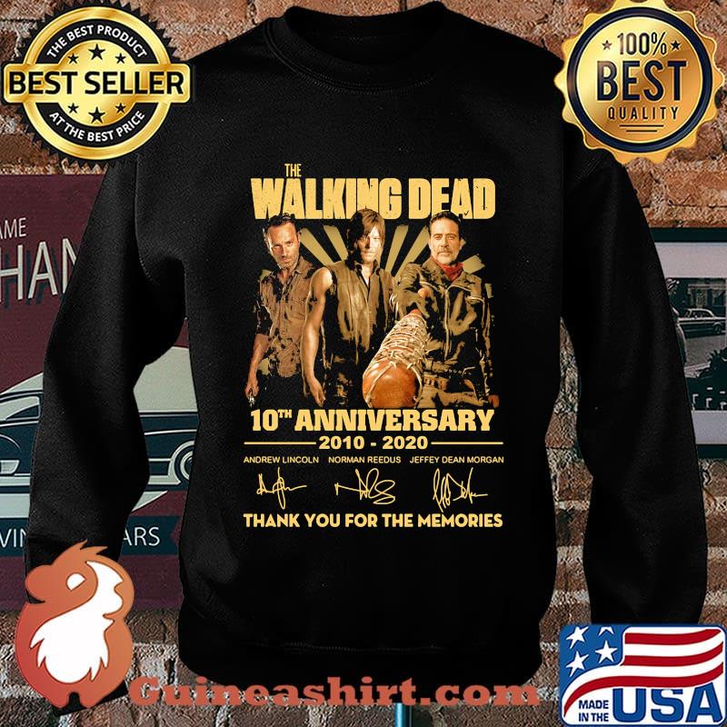 The walking dead movie 10th anniversary 2010 2020 thank you for the memories signatures s Sweater