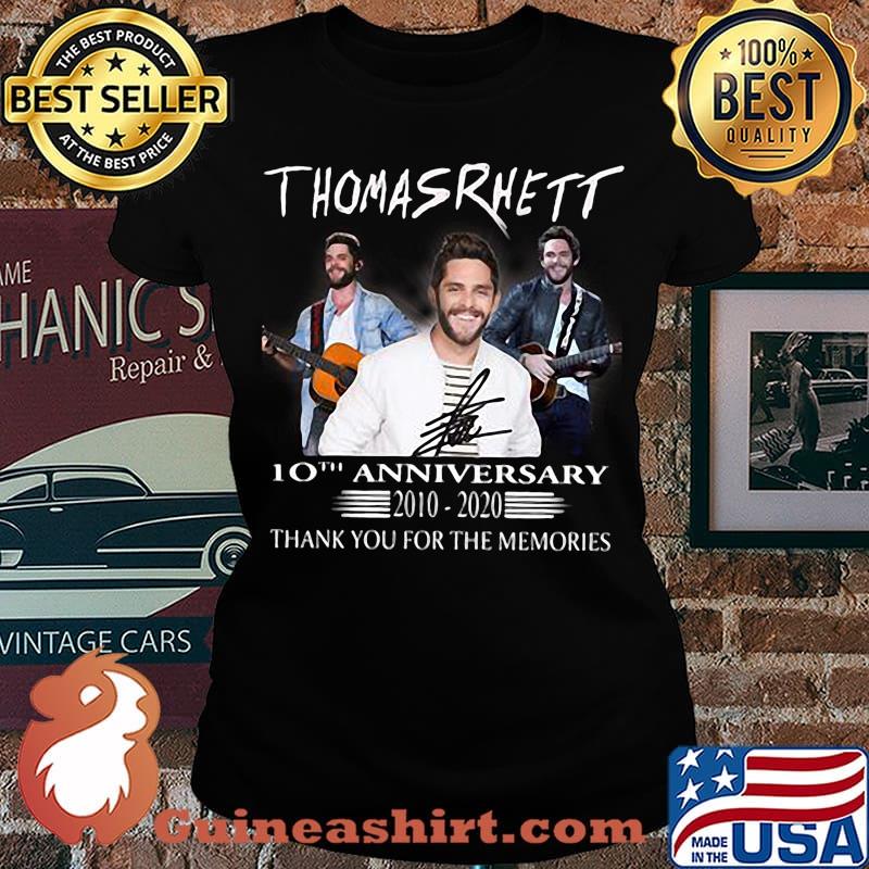 Thomas rhett 10th anniversary 2010 2020 thank you for the memories s Laides tee