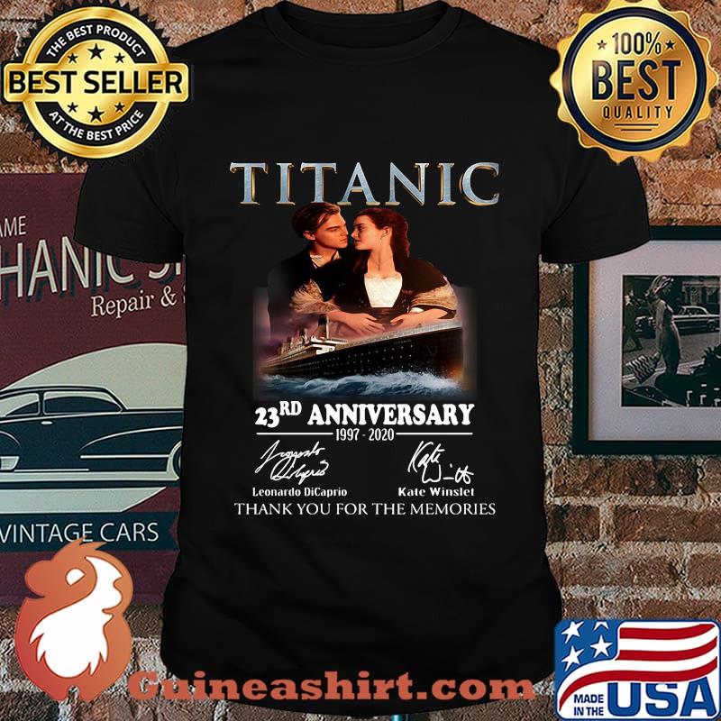 Titanic 23rd anniversary 1997 2020 thank you for the memories signatures shirt