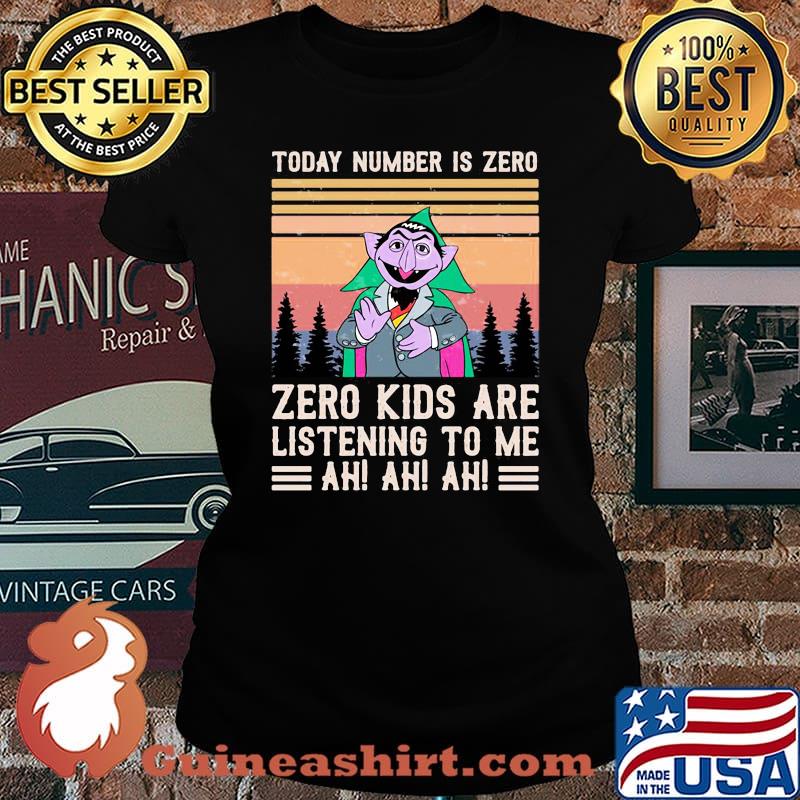 Today number is zero zero kids are lisrening to me ah ah ah vintage retro s Laides tee