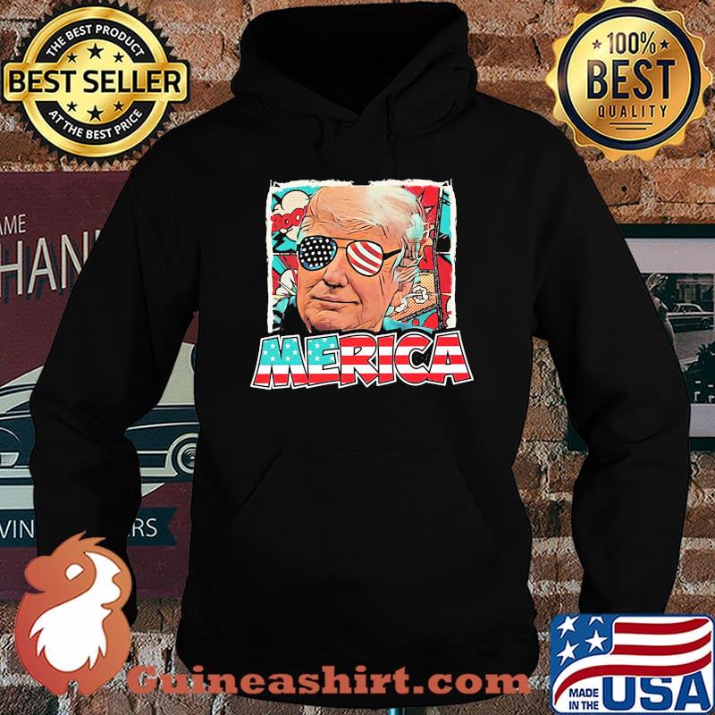 Trump wear glasses American flag s Hoodie
