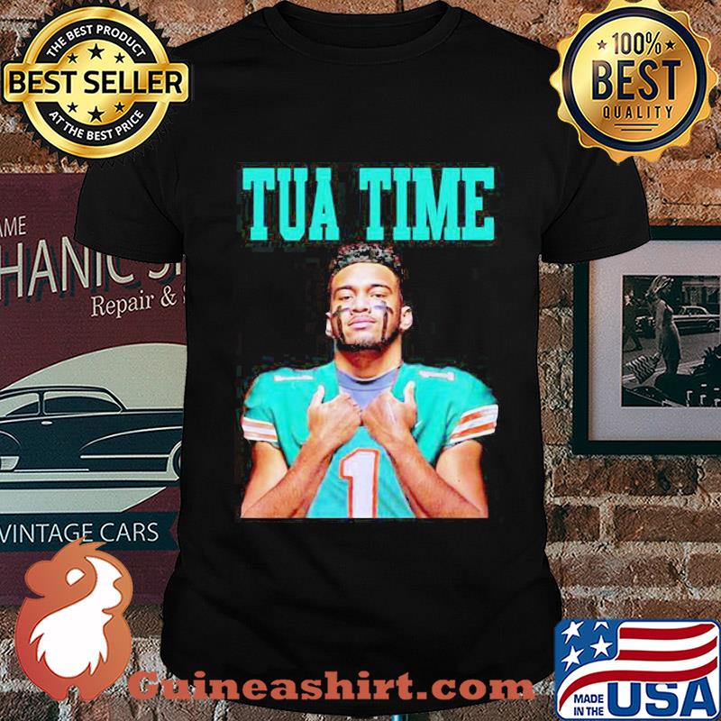 Tua in a miami dolphins team football shirt