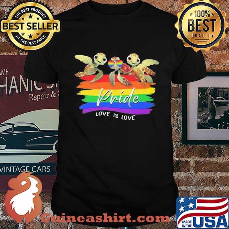 Turtle LGBT Pride Rainbow Love Is Love Shirt