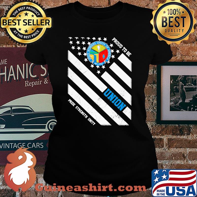 Utility workers union of america proud to be union pride strength unity american flag happy independence day s Laides tee