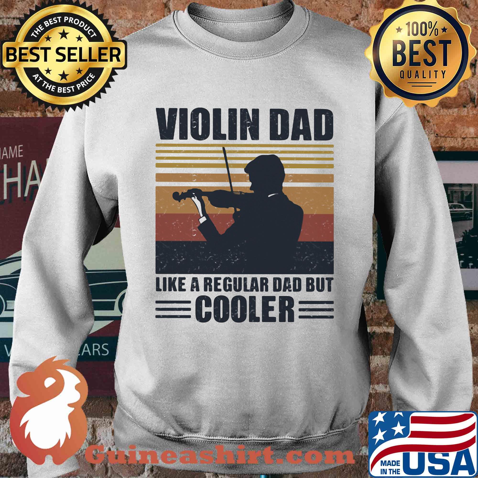 Violin dad like a regular dad but cooler vintage retro s Sweater