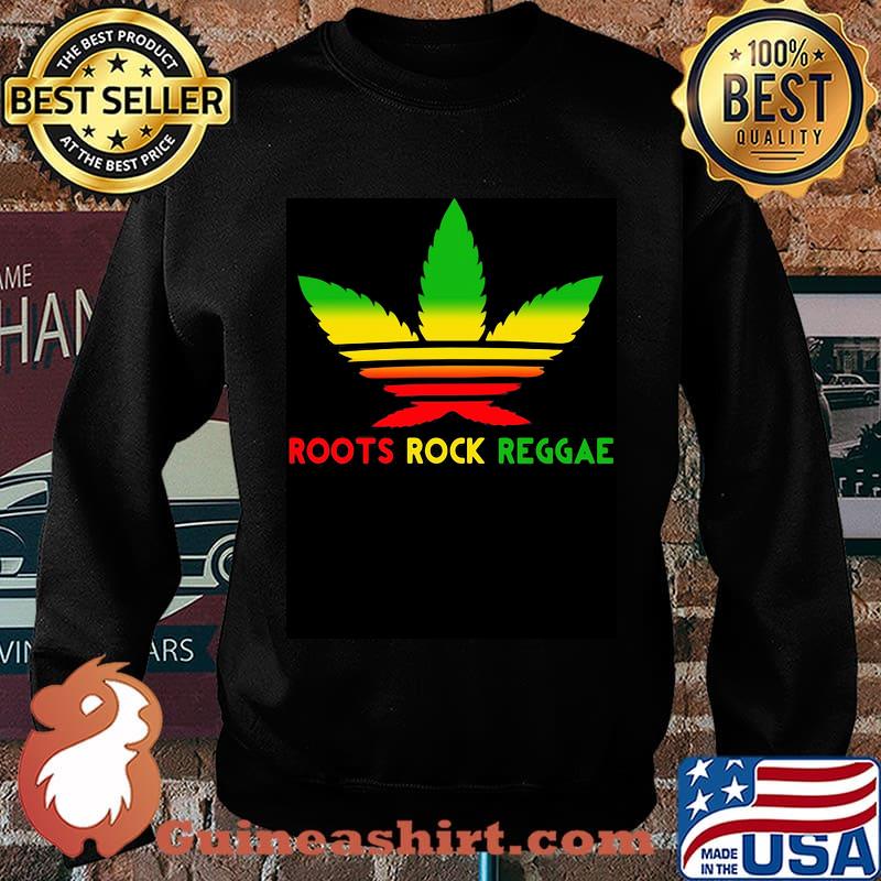 Weed adidas roots rock reggae juneteenth black lives matter s Sweater