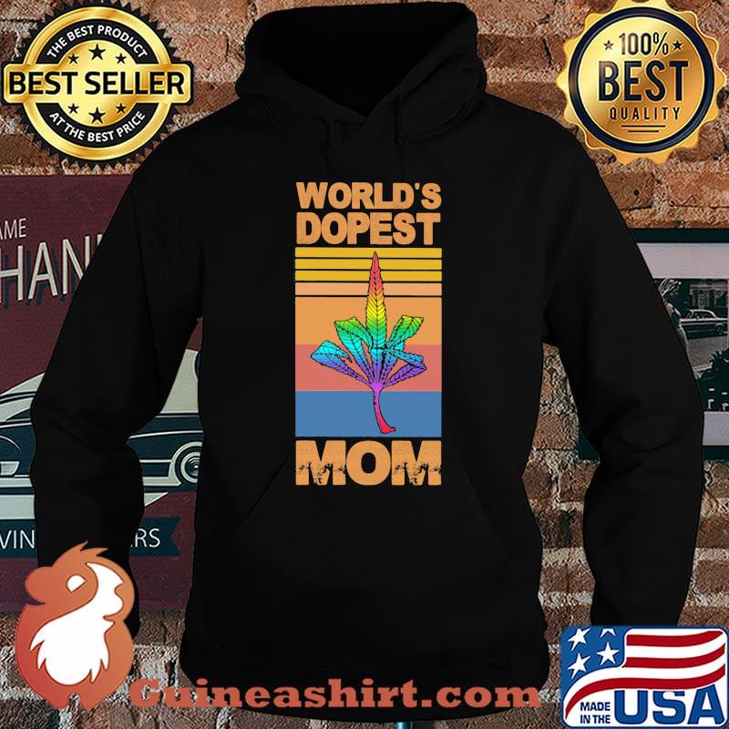 Weed worlds dopest mom vintage retro s Hoodie