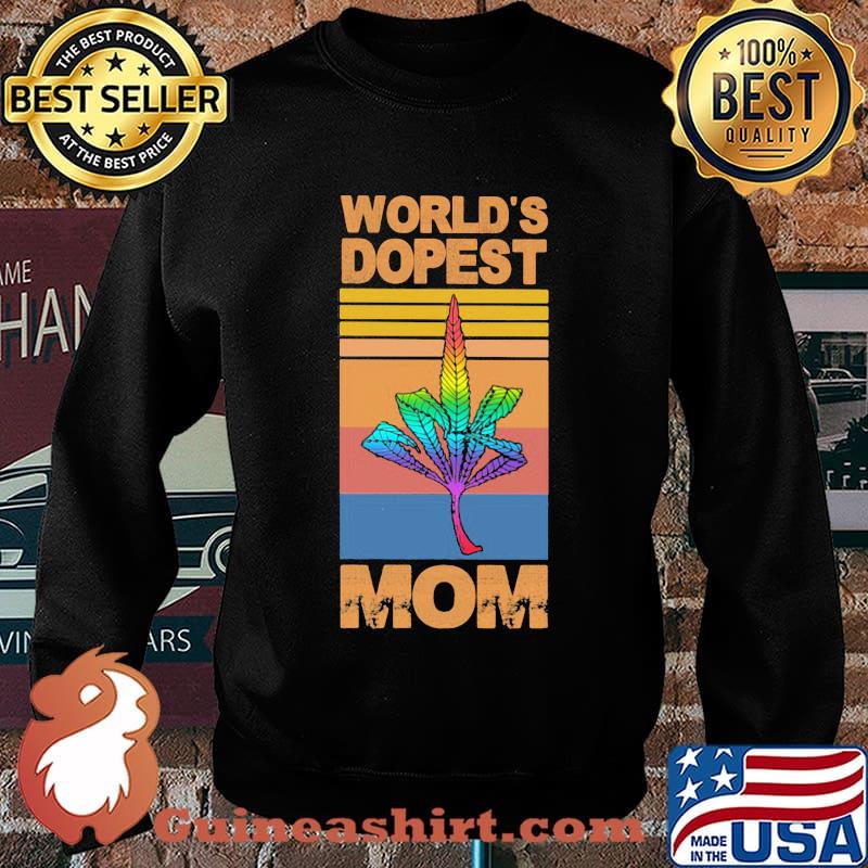 Weed worlds dopest mom vintage retro s Sweater