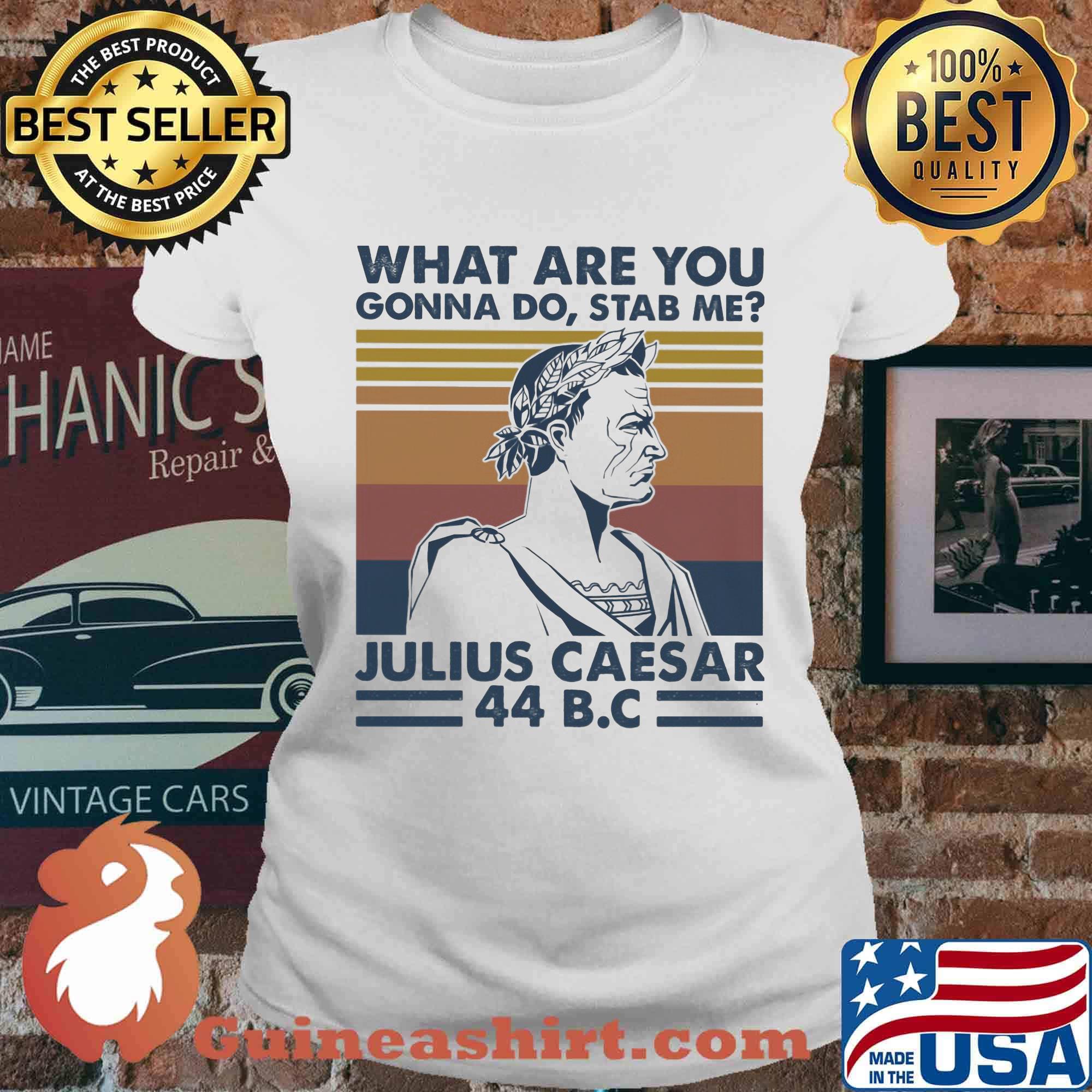 What are you gonna do stab me julius caesar 44 b.c vintage retro s Ladies tee