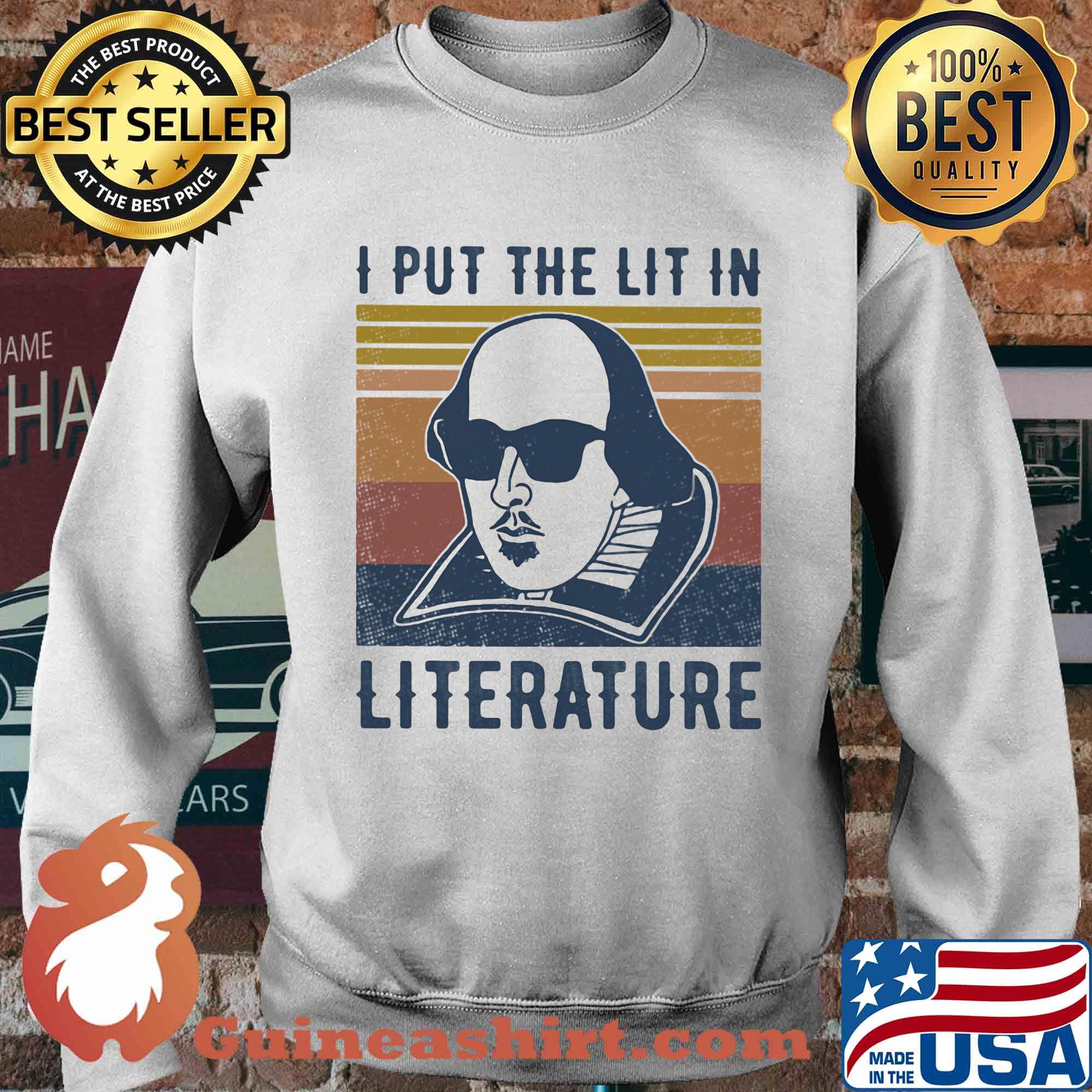 William shakespeare I put the lit in literature vintage s Sweater