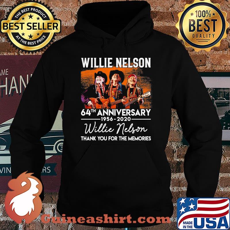 Willie nelson playing guitar 64th anniversary 1956 2020 thank you for the memories signature s Hoodie