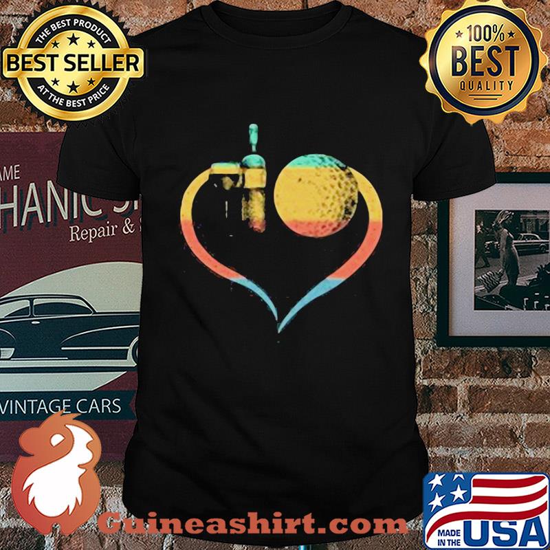 Wine heart golf vintage shirt