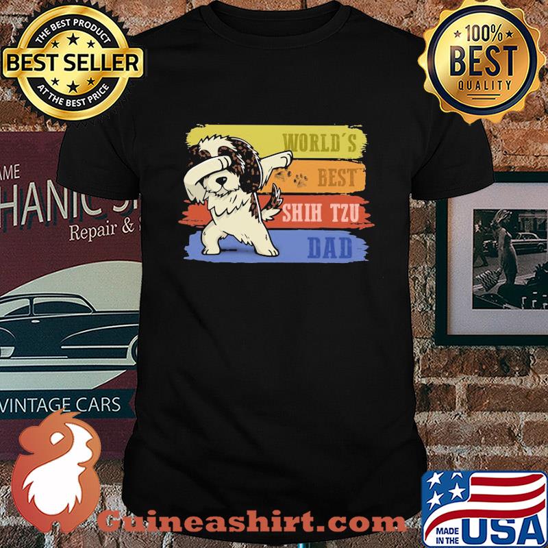 World's best Shih Tzu dabbing dad paw vintage shirt